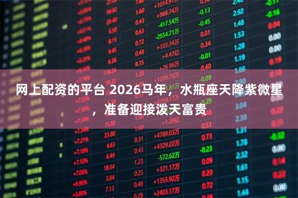 网上配资的平台 2026马年，水瓶座天降紫微星，准备迎接泼天富贵